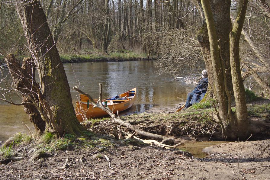 Pause gegenüber dem Wasserwerk Pause gegenüber dem Wasserwerk