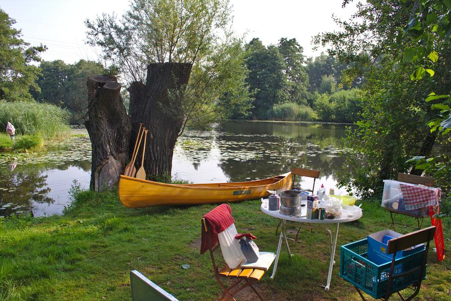 Zelten an der Oberen Havel bei Wallapoint