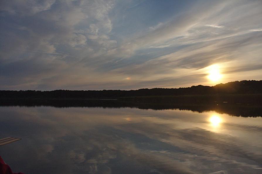 Sonnenuntergang über dem Mickowsee