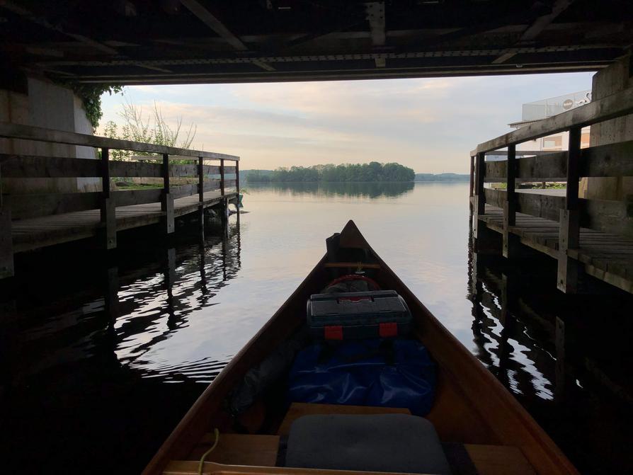 vom Bootshafen auf den Großen Plöner See hinaus