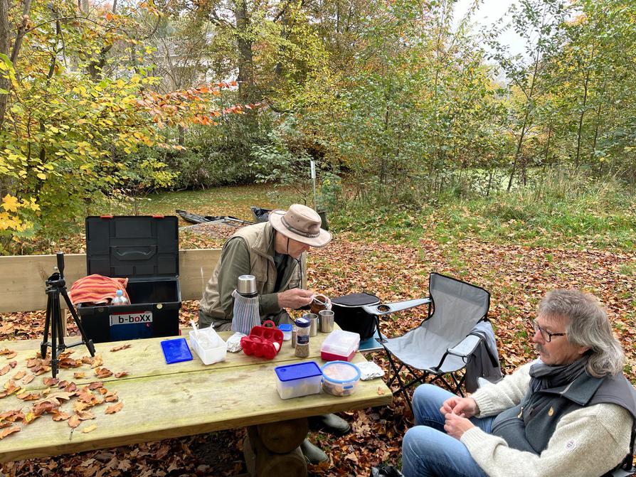 Pause an der Umtragestelle Pause an der Umtragestelle