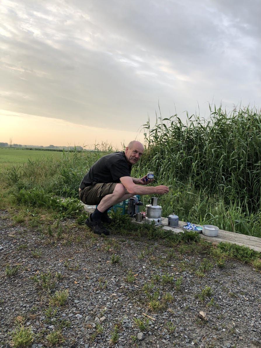 Morgenkaffee kochen an der Trebel