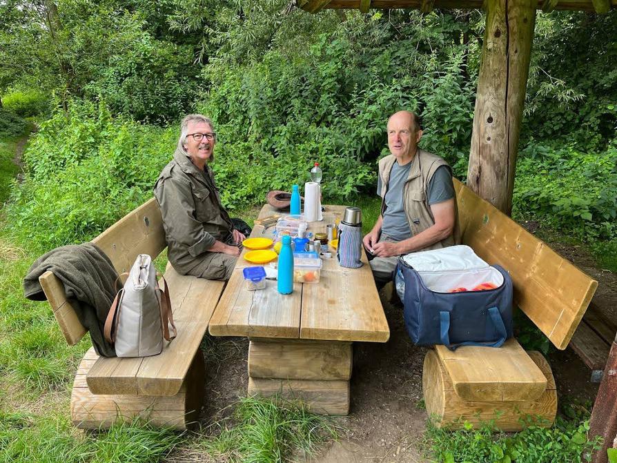 Pause am Wanderweg Schäferhof