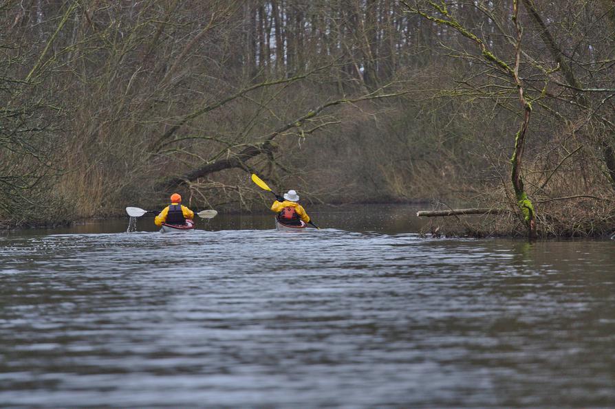 Kajaks auf der Schwentine Kajaks auf der Schwentine