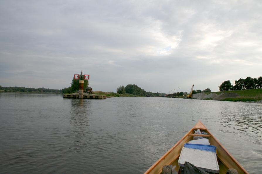 Einmündung der Alten Oder in Hohensaaten