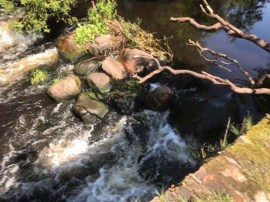 verfallenes Wehr in der Bramau