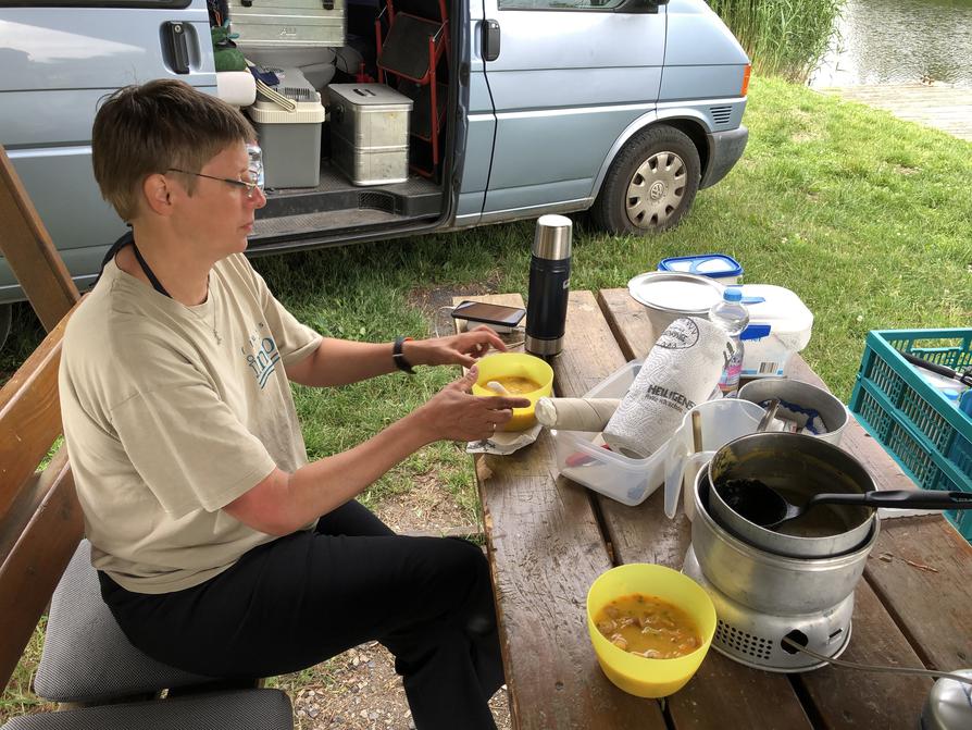 Mittagessen an der Trebel