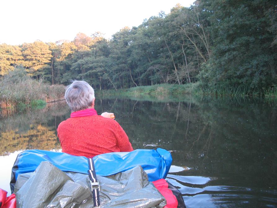 Frachtschiff auf der Recknitz