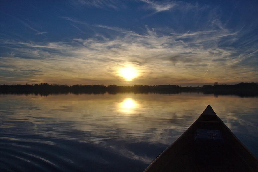 Sonnenuntergang über dem Lanker See