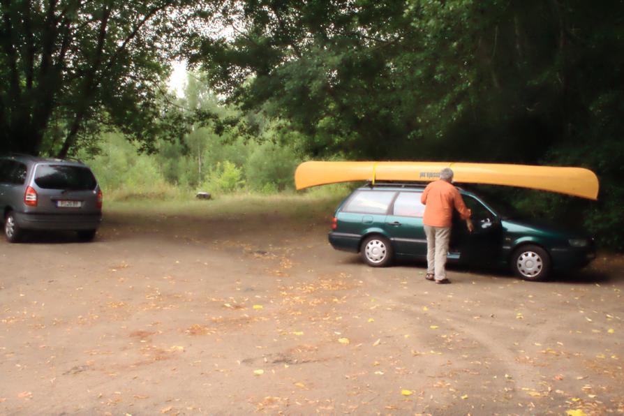 Reisefertig mit dem Holzkanu zurück nach Kiel