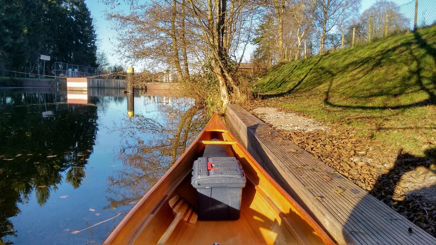 Anlegesteg bei der Alten Schleuse Strohbrück