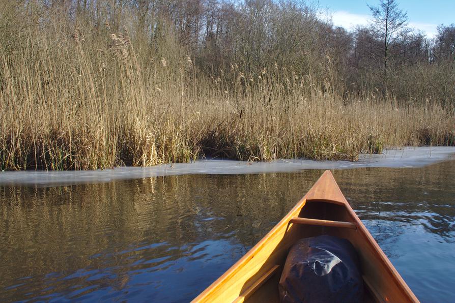 vereistes Ufer der Schwentine