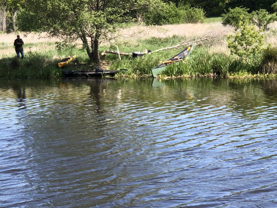 anlegen bei hohem Ufer