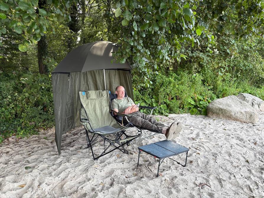 Pause am Strand und baden