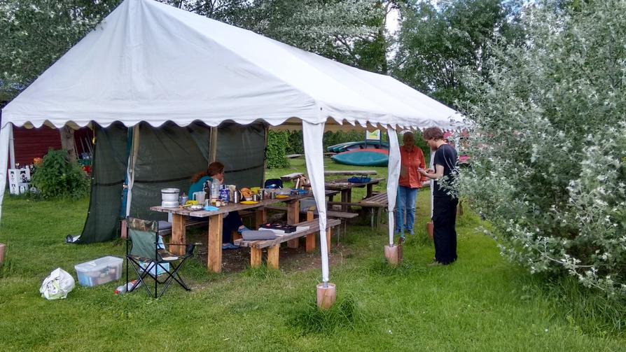 Lagerleben auf dem Wasserwanderrastplatz Bützow