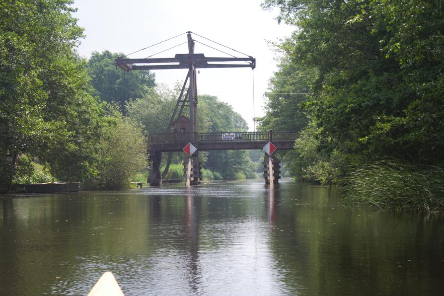 hölzerne Zugbrücke in Briescht