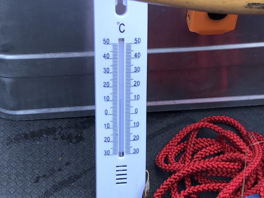 elf Grad Lufttemperatur