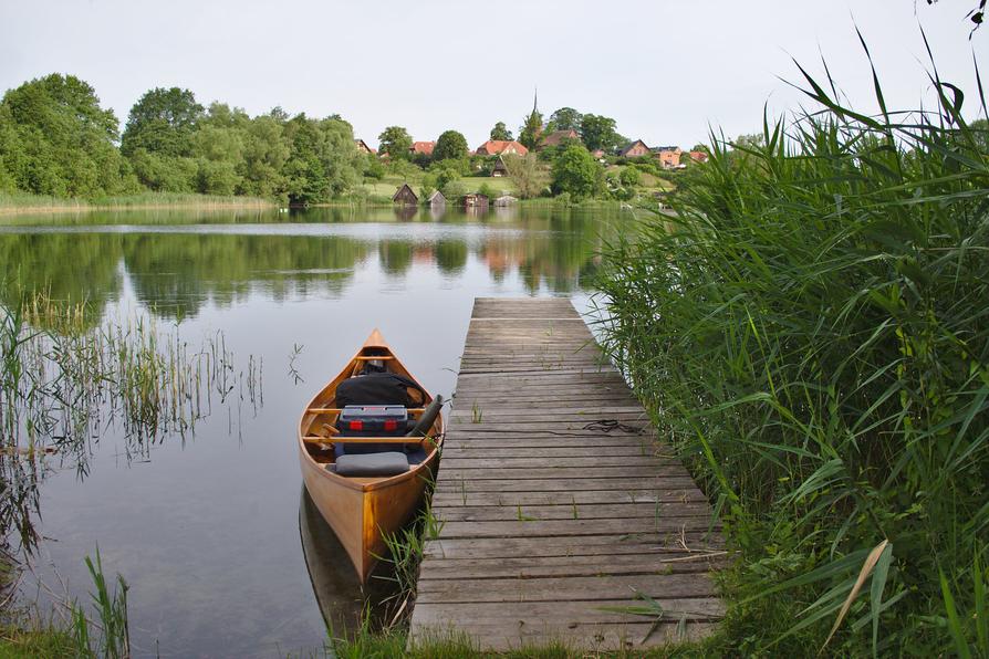 Kanueinsetzstelle am Plätlinsee in Wustrow