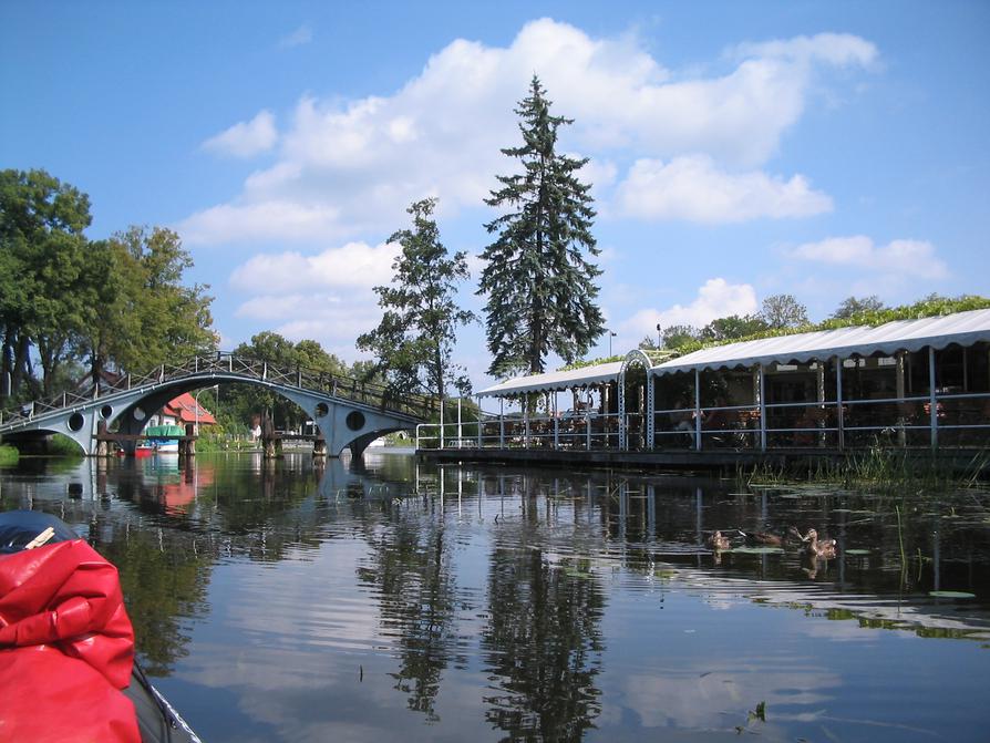 Zehdenick, Einfahrt zum Havel-Altarm in der Innenstadt