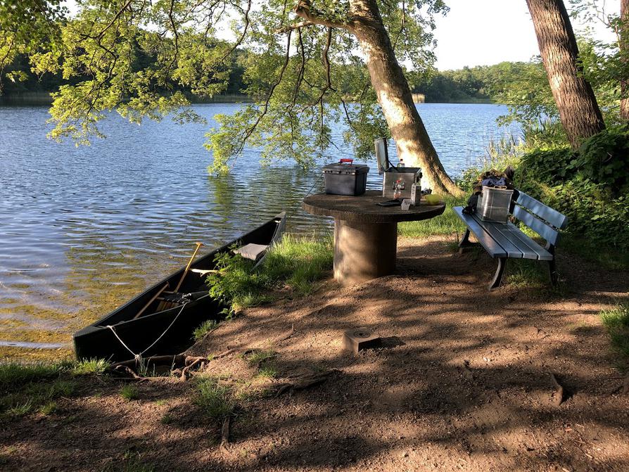 Pause am Ende des Höftsees vor dem Behler See