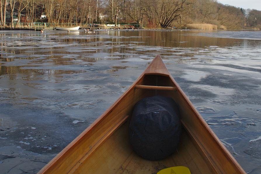 Eisreste auf der Schwentine