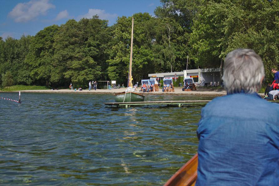 Badestelle Prinzeninsel mit Meginjolle